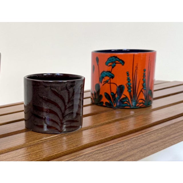 Ceramic Cachepots or Planters from Scheurich and Marei, Germany 1960s, Set of 3 For Sale - Image 12 of 18