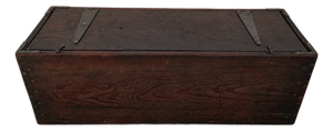 Antique Old-Growth Curly Pine Blanket Chest W/ Hand-Forged Iron Strap Hinges, C. 1880
