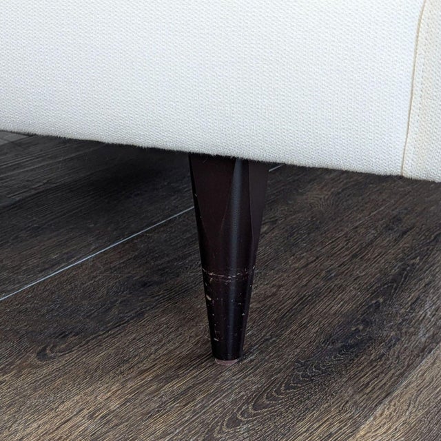 Crate and Barrel Petrie Modern 3-Seat Sofa - Cream Upholstery For Sale - Image 10 of 10