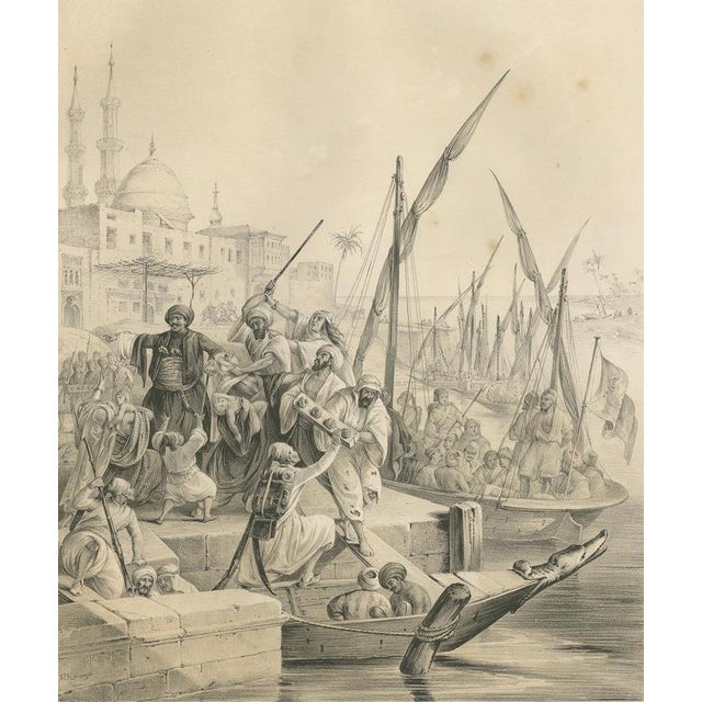 Egyptian Army Recruitment at the Nile Harbor, 1846, Paper For Sale - Image 3 of 9