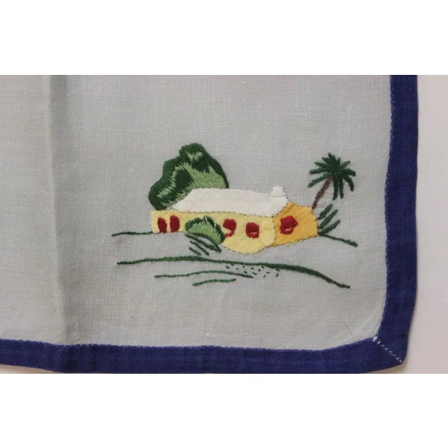 Late 20th Century Vintage Madeira Linen Set with 2 Table Mats & 2 Matching Table Runners For Sale - Image 5 of 7