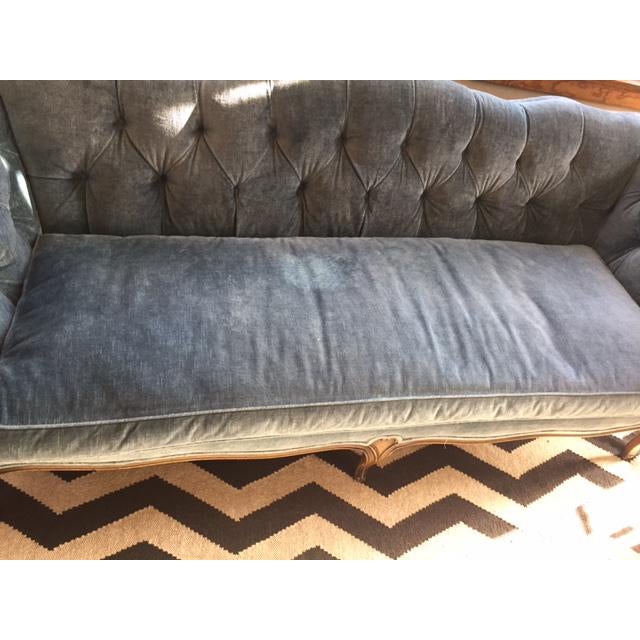 Vintage Tufted Velvet Sofa Chairish