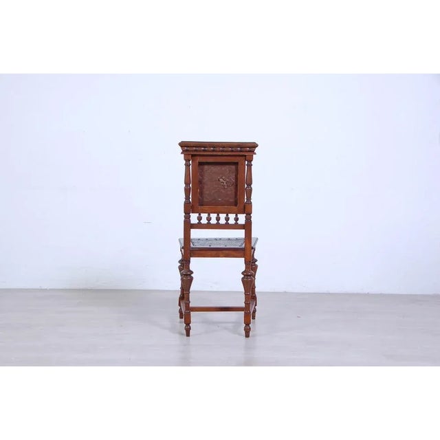Neo-Renaissance Leather Chair, 1890s For Sale - Image 4 of 13