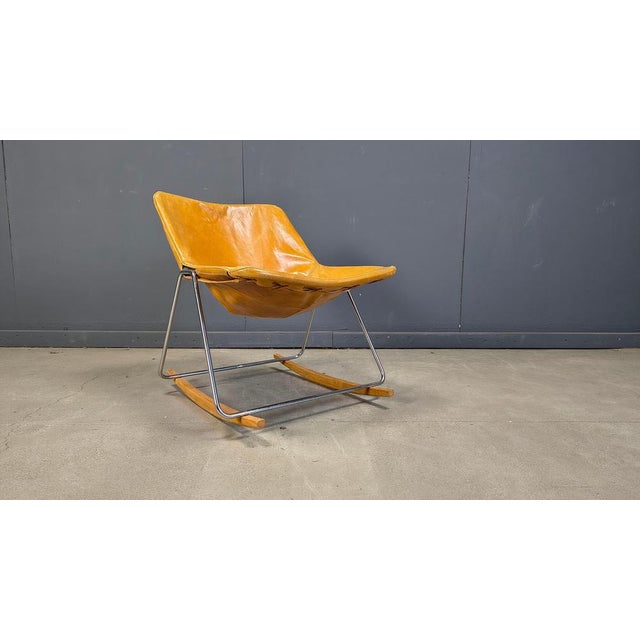 Vintage G1 Rocking Chair from Pierre Guariche, 1950s For Sale - Image 9 of 11