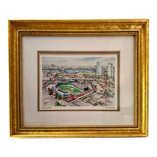 Watercolor Print of Fenway Park For Sale