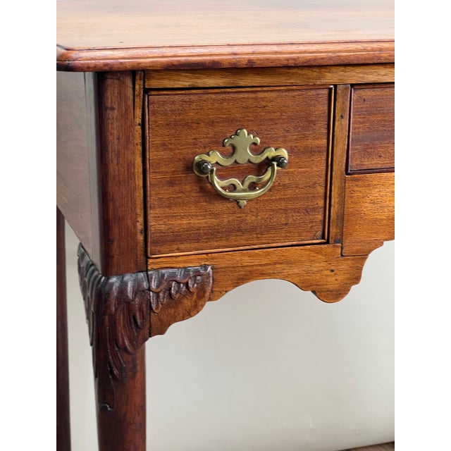 Antique George III Mahogany Chippendale Lowboy C. Late 18th Century For Sale - Image 9 of 11