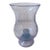 Mid Century French Biot Pale Blue Bubble Glass Hurricane Candle Holder / Photophore For Sale