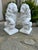Vintage French White Painted Concrete Lions - A Pair For Sale In Los Angeles - Image 6 of 15