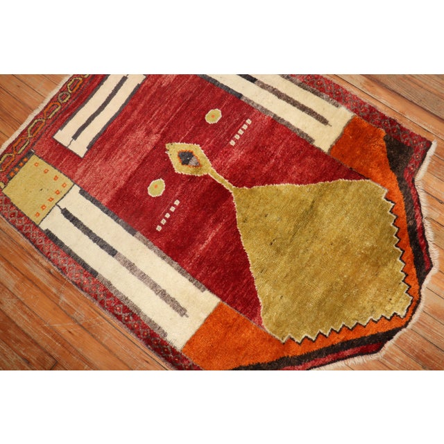 Mid 20th Century Vintage Turkish Anatolian Horseback Prayer Rug For Sale - Image 5 of 10