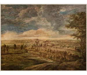 1944 After Rubens "Landscape", Cottage Style First Edition Parisian Photogravure