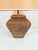 Wood Large Hand Woven Wicker Rattan Table Lamp, France, 1970s For Sale - Image 7 of 8