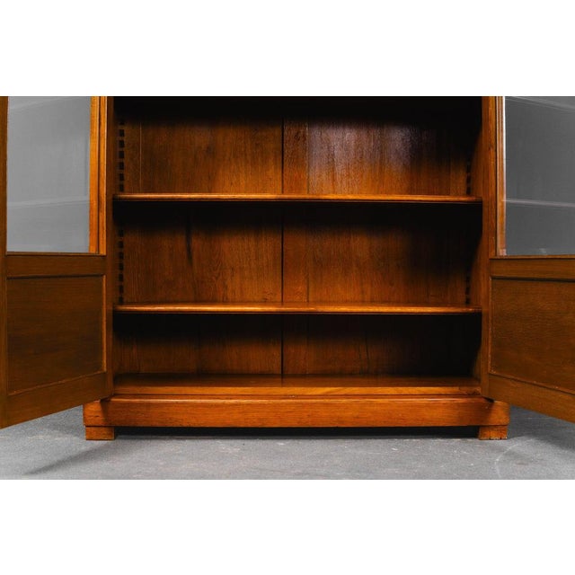 Art Nouveau Bookcase in Solid Oak For Sale - Image 14 of 18