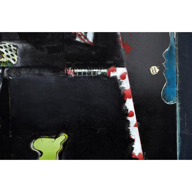Abstract Expressionist Composition on Black by Ross H. Pollette For Sale In Monterey, CA - Image 6 of 7