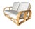 Mid-Century Modern Restored Paul Laszlo Rattan Four Strand Sectional Settee Sofa For Sale - Image 3 of 10