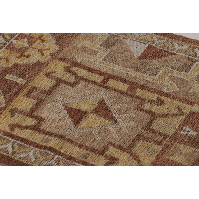 2010s Rug & Kilim’s Turkish-Inspired Rug in Terracotta & Gold With Tribal Motifs For Sale - Image 5 of 8