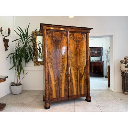 Biedermeier Wardrobe / Closet, Restored. Dimensions: Height x Width x Depth (Outermost Dimensions) 202 x 138 x 64 cm....