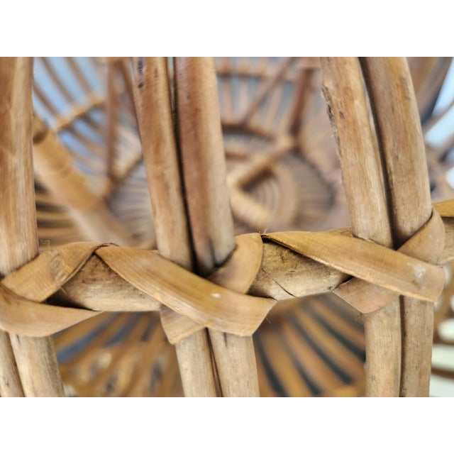 1960s Vintage Rattan Stool For Sale - Image 10 of 10