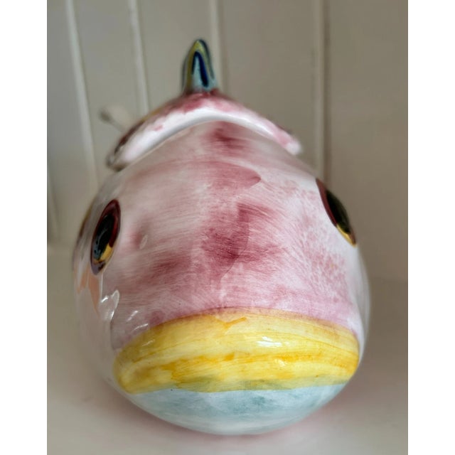 Vintage Mid-Century Modern Made in Portugal Fish Soup Tureen With Ladle For Sale In Phoenix - Image 6 of 11