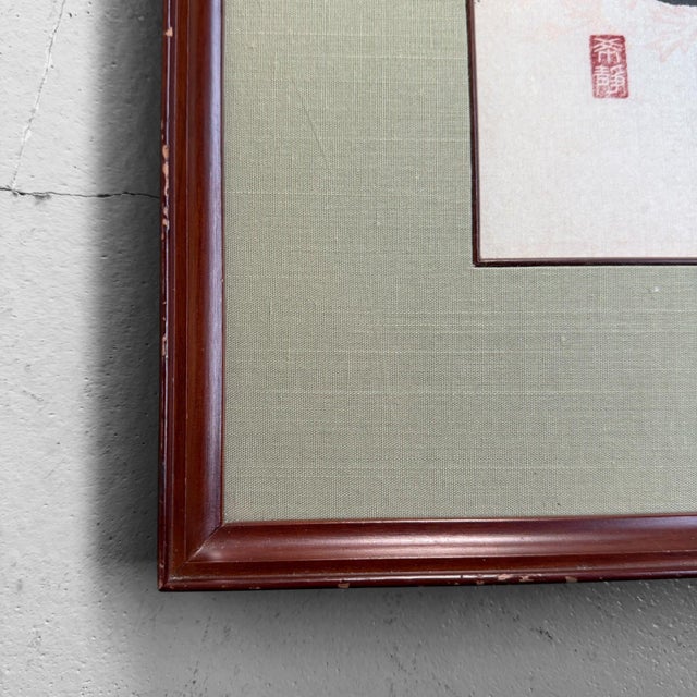Black Japanese Framed Zen Calligraphy, 1960s For Sale - Image 8 of 12