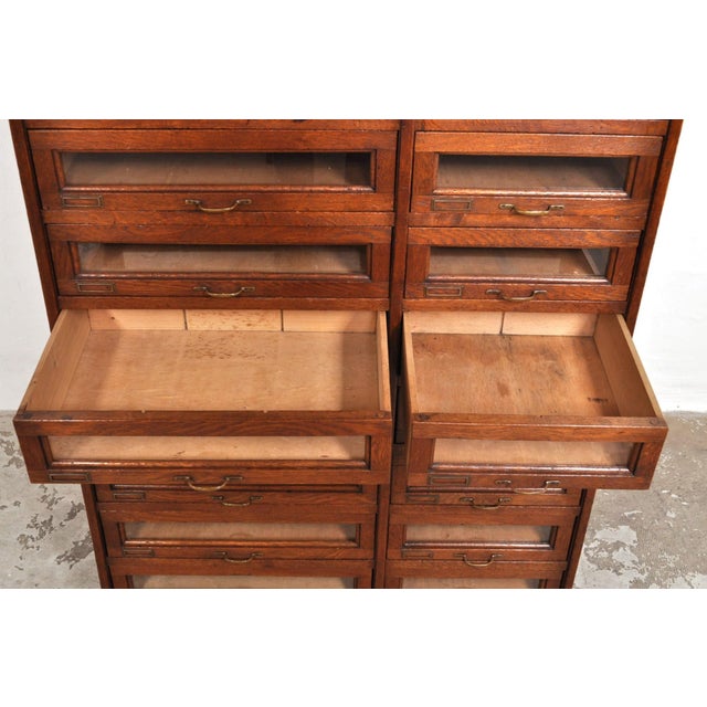 Antique Haberdashery Chest of Drawers in Oak, 1880s For Sale - Image 9 of 12