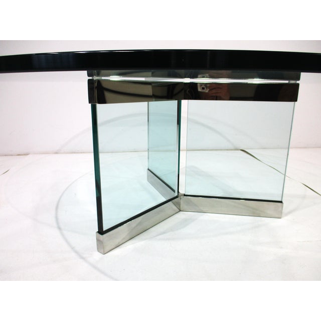 Pace Collection Coffee Table Plate Glass and Chrome by Leon Pace For Sale In Cincinnati - Image 6 of 9