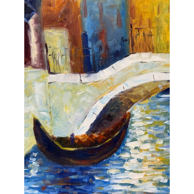 1980s Original Oil Painting - Venice Canal Scene For Sale - Image 4 of 10
