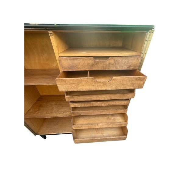 Vintage Scandinavian Linen Cabinet Attributed to Bodafors With Black Mirror Top For Sale - Image 14 of 18