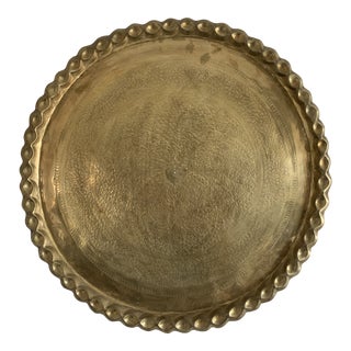Mid 20th Century Large Brass Tray For Sale