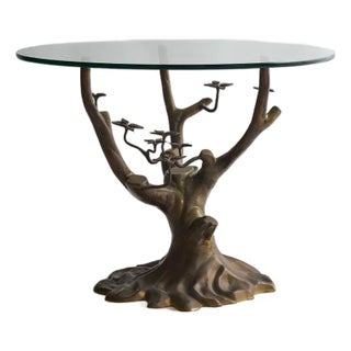1970s Belgian Brass Bonsai Table Attributed to Willy Daro For Sale