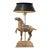 Vintage Equestrian Horse Table Lamp With Black Shade For Sale