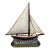 Late 20th Century Cast Iron Sailboat Doorstop on Wave Base For Sale