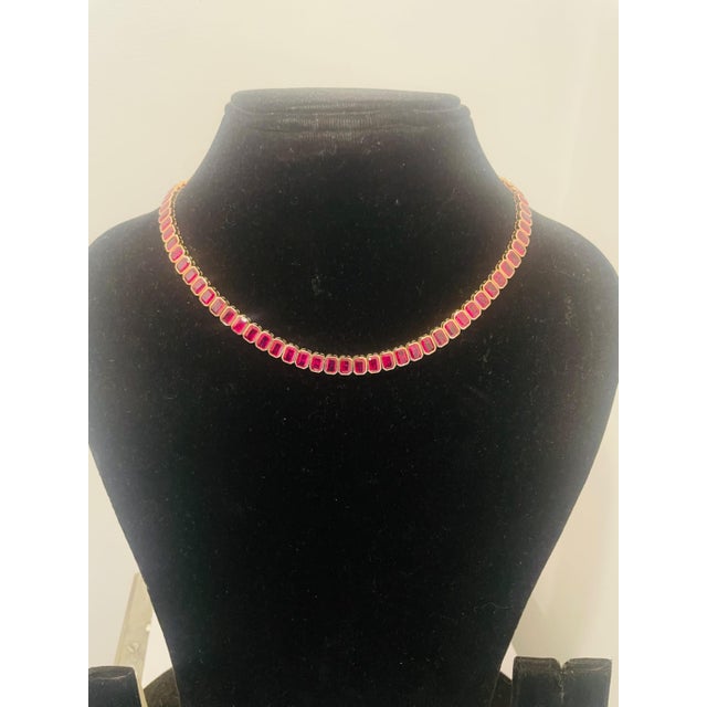 New 18k Gold Necklace With 44.88ct Ruby, Elegant Design, 25.97g For Sale - Image 12 of 13