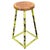 Industrial Metal and Wood Stool, Former Czechoslovakia, 1940s For Sale - Image 9 of 9