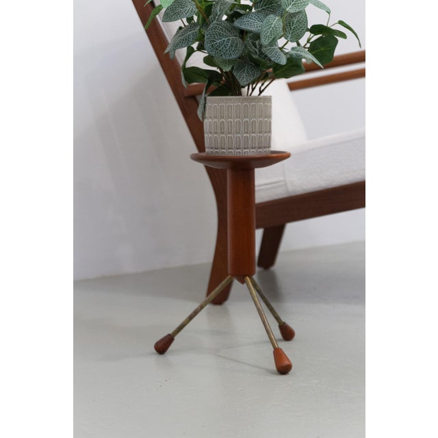 Vintage Danish Teak Tripod Side Table, 1950s For Sale - Image 16 of 17