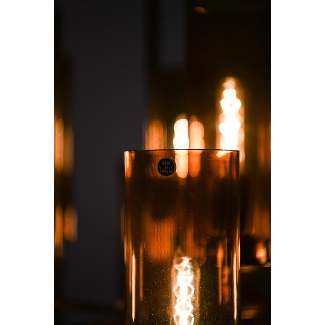 Ceiling Lamp in Brass and Glass attributed to Hans-Agne Jakobsson, 1960s For Sale - Image 6 of 9