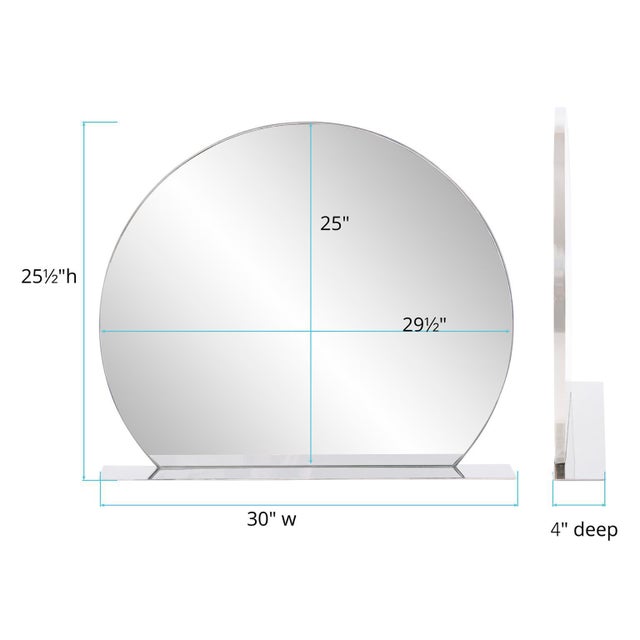 Metal Marion Round Mirror with Shelf For Sale - Image 7 of 8
