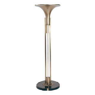Art Deco Brass Torchère Floor Lamp, 1925-1935 For Sale