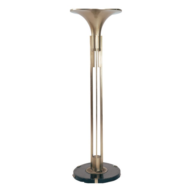 Art Deco Brass Torchère Floor Lamp, 1925-1935 For Sale