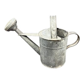 A Superb Vintage Small Sized Galvanised Watering Can, Circa 1920’s For Sale