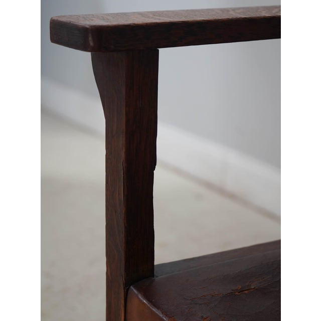 Brown L&jg Stickley Mission Oak Spindle Back Armchair For Sale - Image 8 of 18