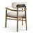 Wood Modern Rustic Upholstered Armchair For Sale - Image 7 of 8