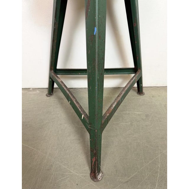 Industrial Green Workshop Stool, 1960s For Sale - Image 6 of 17