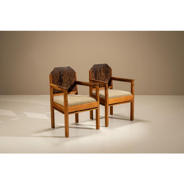 Amsterdam School Dining Chairs, the Netherlands, 1930s, Set of 6 For Sale - Image 3 of 13
