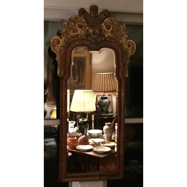 18th Century English George II Walnut & Gilt Pier Mirror For Sale - Image 4 of 11