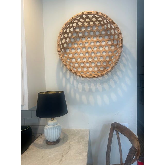 1960s Vintage Shaker Splint Basket For Sale - Image 5 of 7