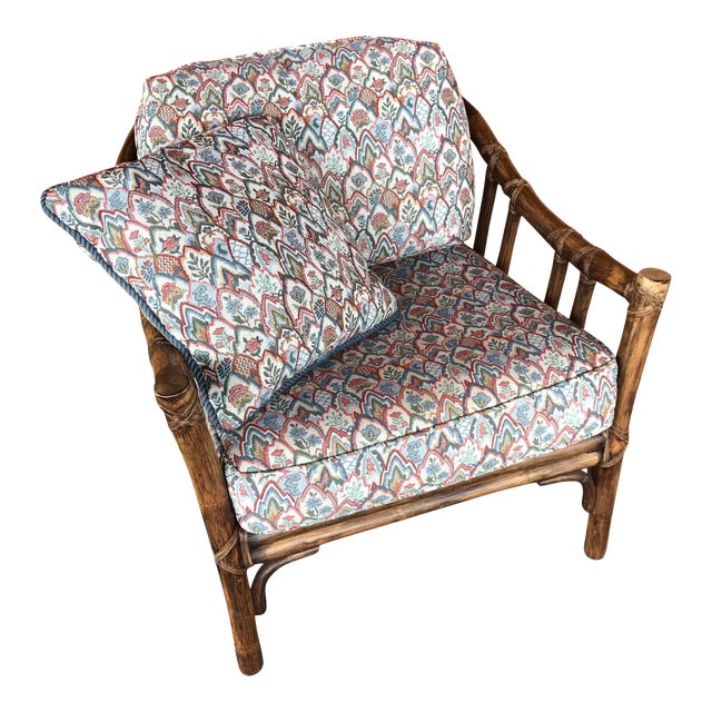 McGuire Rattan A-1 Lounge Chair | Chairish