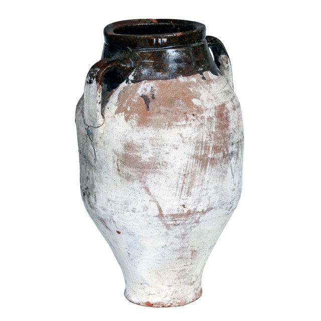 Ceramic Vintage Mediterranean Terracotta Olive Oil Jar For Sale - Image 7 of 7