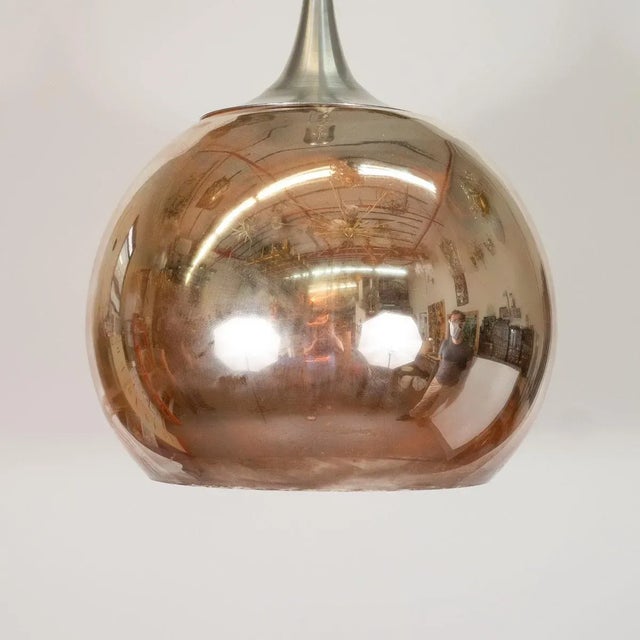 2010s Space-Age Mercury Glass Pendant For Sale - Image 5 of 9