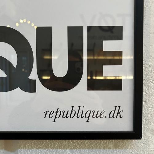 Vintage Danish Poster with Handcrafted Glass Frame For Sale - Image 3 of 5