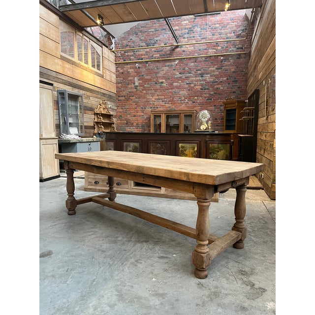 Early 20th Century Oak Farmhouse Table For Sale - Image 15 of 15